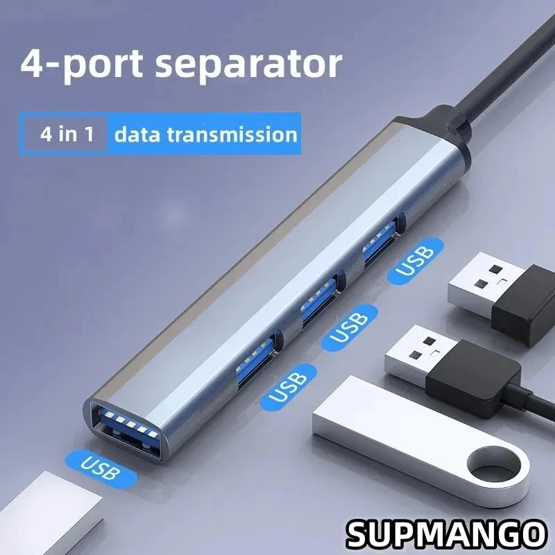 4-Port Multi-Splitter USB Hub Adapter OTG for Xiaomi Lenovo MacBook 13 15 Air pro PC - Computer Accessories