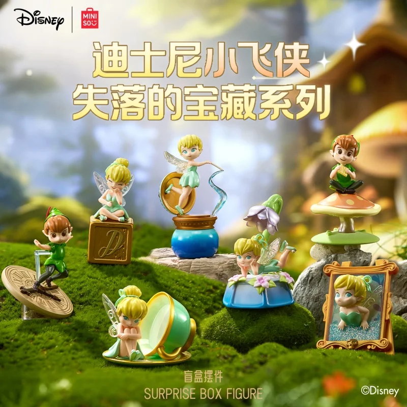 Peter Pan y la jreasure perdida Golection Caja ciega Hada linda ‌ Figura Tink, modelo de juguete, luz nocturna, adorno de escritorio, regalo de cumpleaños