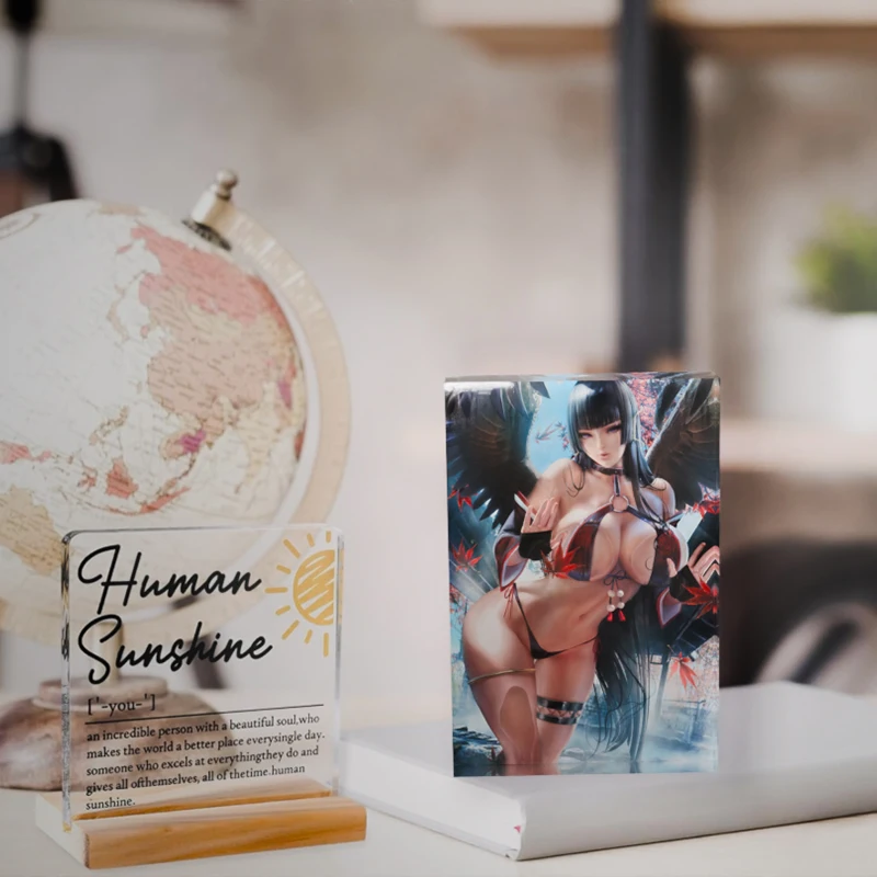 Momiji Dead or Alive Waifu Kunoichi Sexy Statuetta Figura, Segno da Scrivania Trasparente Personalizzato per Decorazione Casa e Ufficio, Targa da Collezione Sacerdotessa del Drago per Setup PC, Regalo Otaku, Accessori