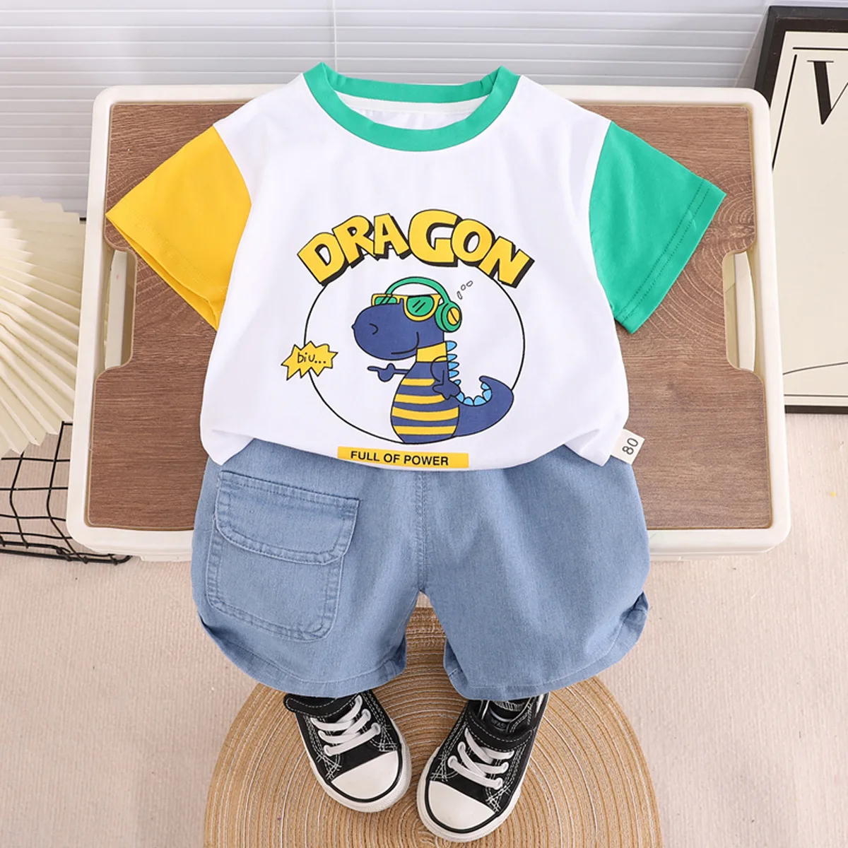 

New Summer Baby Clothes Children Casual T-Shirt Shorts 2Pcs/Sets Infant Boys Clothing Toddler Cartoon Costume Kids Tracksuits