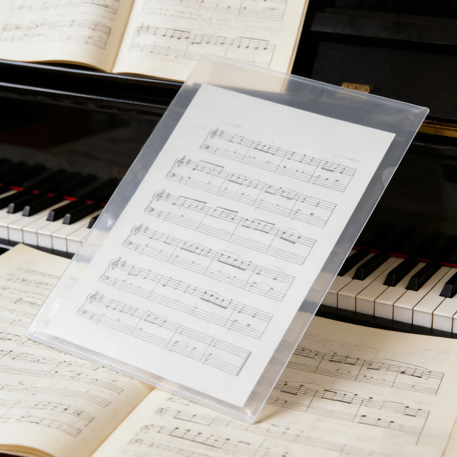 50Pcs Sheet Music Protector Sleeves Waterproof Clear Plastic Page Protectors Music Folder Folder Sleeves for Document