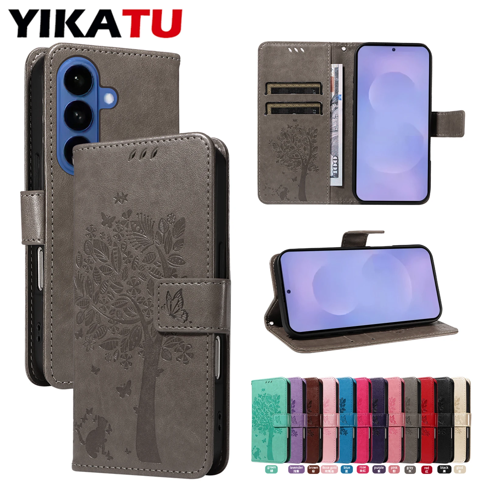 

Flip Multi Card Wallet Leather Case For Samsung Galaxy S22 Pro S23 Plus S24 FE S26 S30 Ultra S25 Edge 5G Magnetic Phone Cover