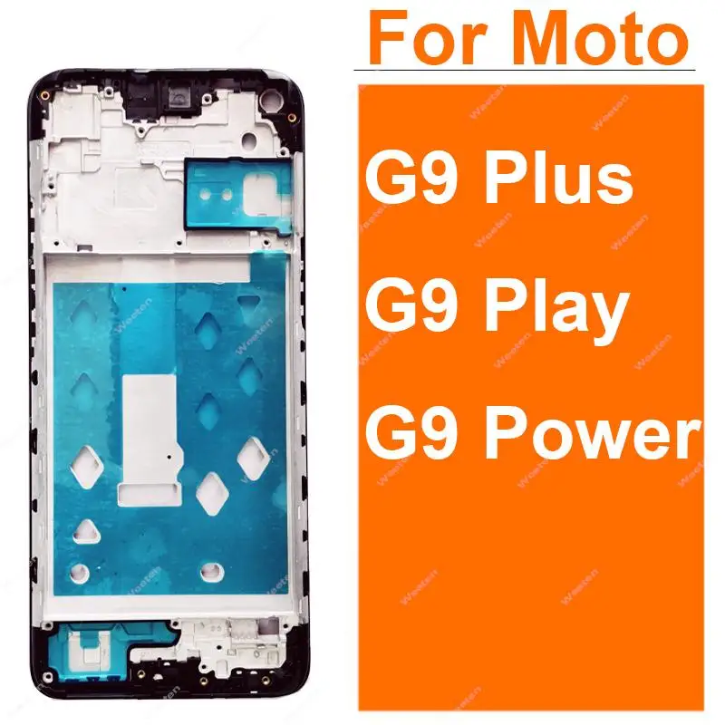 

Передняя рамка ЖК-дисплея для Motorola Moto G9 Play G9 Plus G9 Power, передняя рамка ЖК-экрана, рамка, запасные части