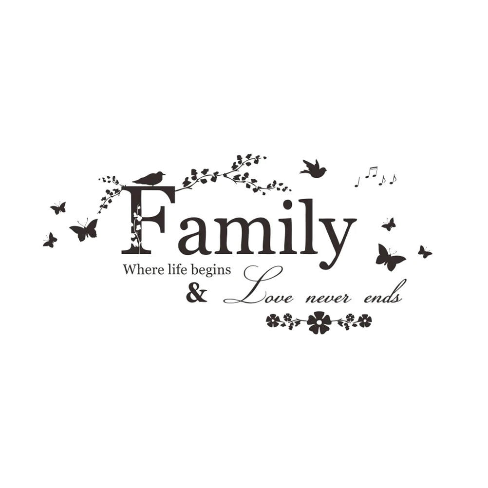 

Wall Stickers Removable Decals Home Decor Waterproof Damage Proverb Easy Apply Bedroom Living Room Eco Friendly Self