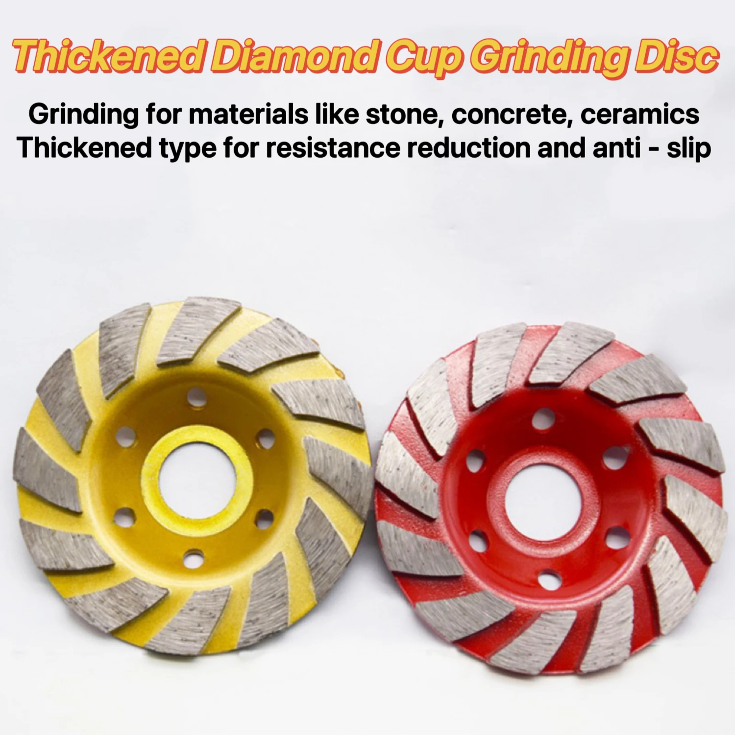 

100mm/115mm Multi - Purpose Diamond Grinding Disc, Thickened & Anti - Slip, for Diverse Materials