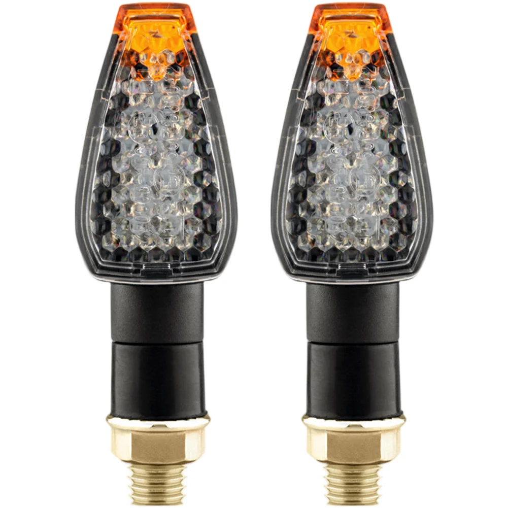 

12V Motorcycle Turn Signal Lights with 14 LEDs Amber IPX6 Waterproof for Cruisers Sport Bikes and Electric Vehicles