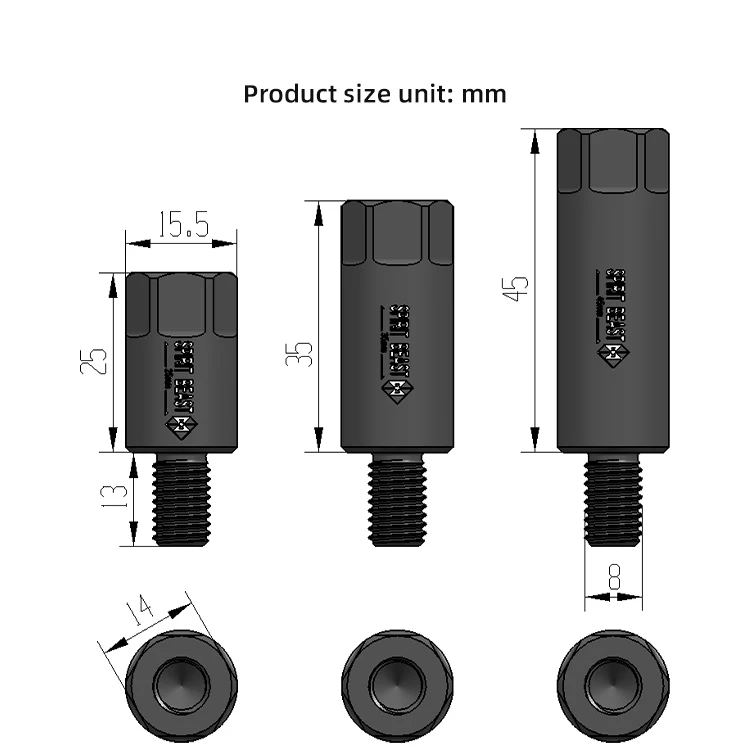 スピットビーストモーターサイクルミラーアダプター、バックミラースクリュー、変換ボルト、電動スクーター、10mm