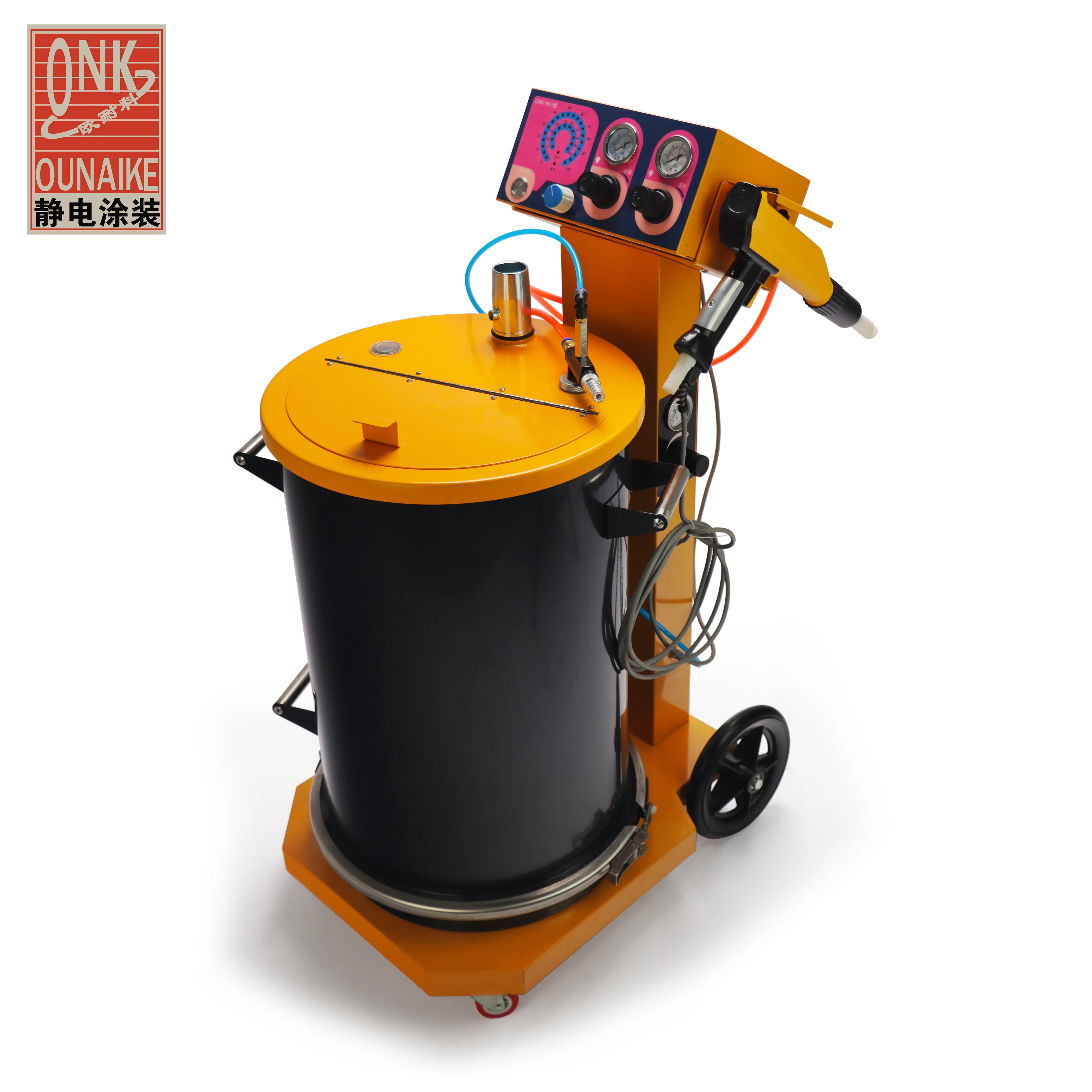 New electrostatic powder coating machine ONK with PCB for metal parts