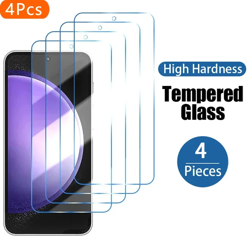 

4PCS Tempered Glass Screen Protector For Samsung Galaxy S20 S21 S23 FE A51 A52 A53 A54 A55 A33 A73 A13 A14 A15 Protection Glass