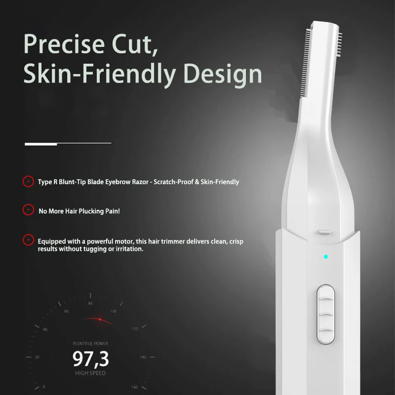 Recortador para mujeres y hombres, afeitadora de cejas multifuncional portátil, depilación indolora, nariz y cara para uso doméstico y en viajes