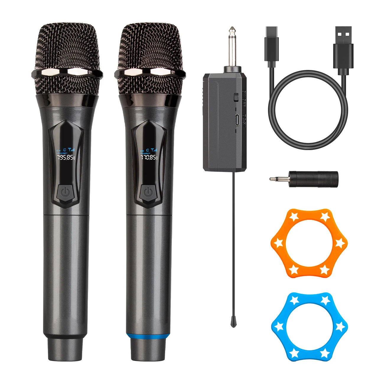 Professional W102 Cordless Microphone Wireless Karaoke True Diversity Wireless Microphone 2 Channels Receive mic for Stage