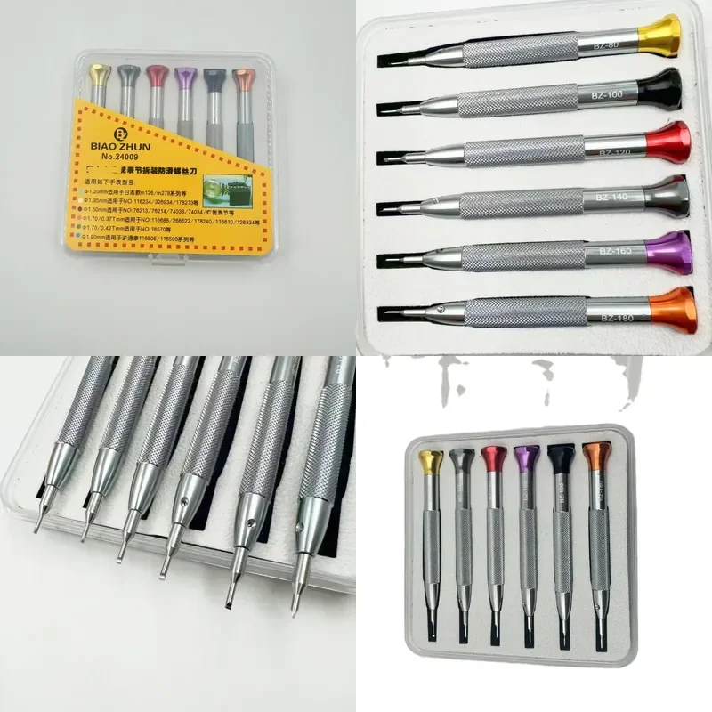 Brand New Watch Repair Tool Set of 6PCS T-shaped Slip Screwdriver for Disassembling The Watch Section of RX Metal