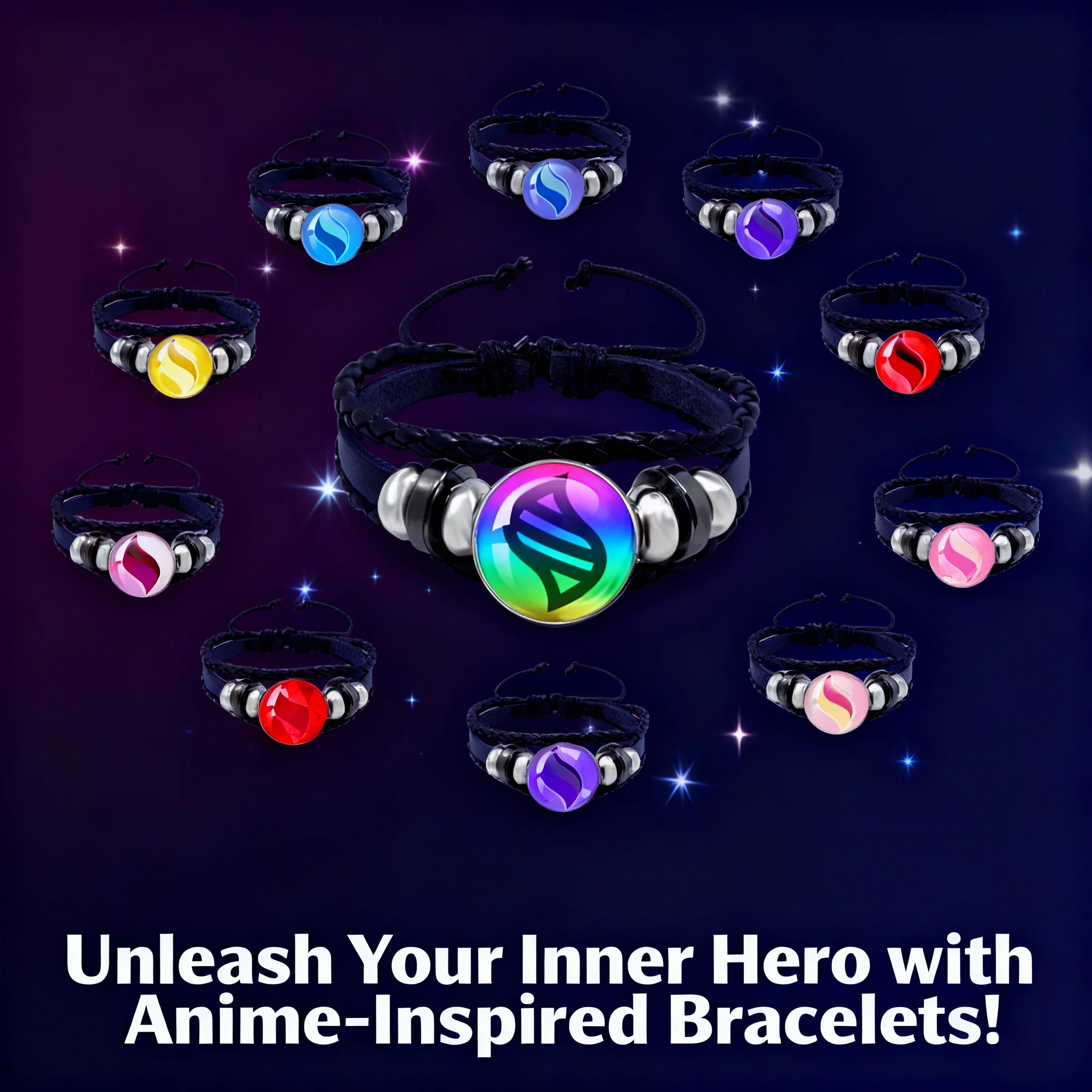 Chaveiro Pokémon Mega Stone: Acessório de Anime Criativo e Exquisito com Cordão de Couro Preto – Presente Moderno para Fãs