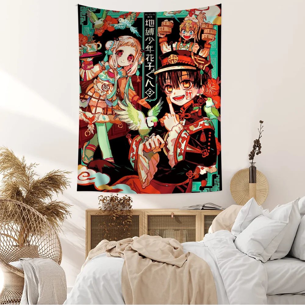 Toilet-Bound Hanako-kun Cartoon Tapestry Home Decoration Hippie Bohemian Decoration Divination Home Decor