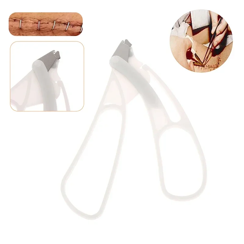 1 Pcs White Disposable Skin Stapler Nails Clipper Surgical Skin Suture Nails Remove Tool Stainless Steel+Plastic Nail Puller