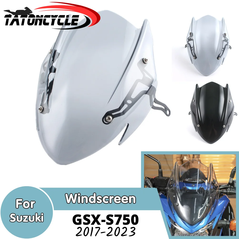 

GSXS750 GSX-S750 Windscreen Windshield for Suzuki GSX-S GSXS 750 2017-2023 Motorcycle Front Flyscreen Wind Deflector Screen