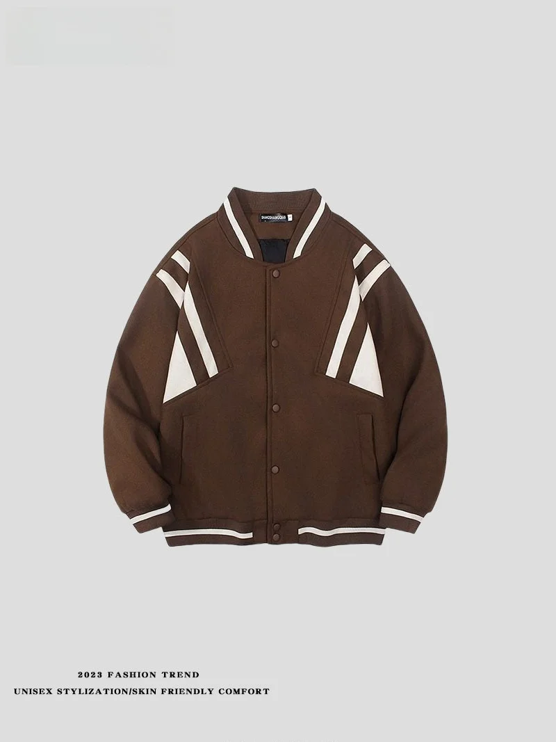 

Бейсбольный джгут свободного кроя в стиле ретро для пар, весна-осень, верхняя одежда в полоску в американском стиле, мужская и женская куртка