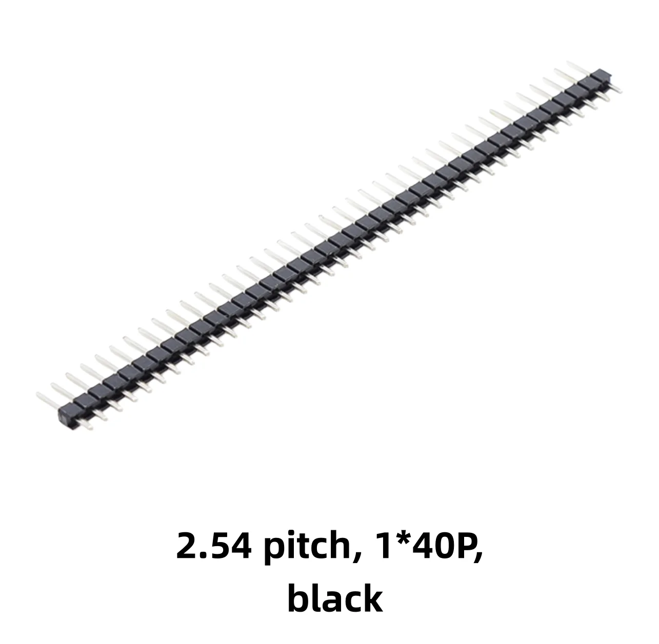 5 uds cabezal de pines colorido, paso de 2,54mm, 1*40P, una sola fila de pines, una sola fila de pines rectos, verde/blanco/rojo/azul/amarillo/blk