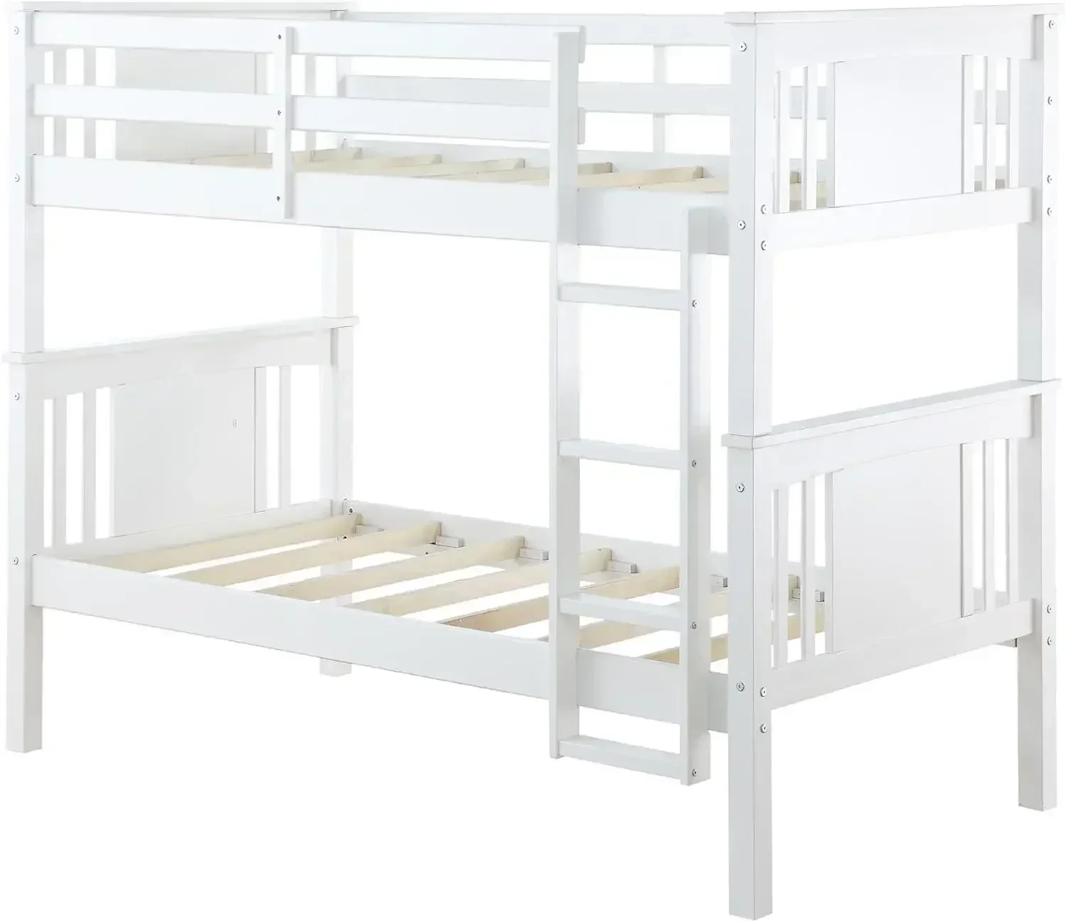 Furniture supplies DHP Dylan Twin Over Twin Wood Bunk Bed, White