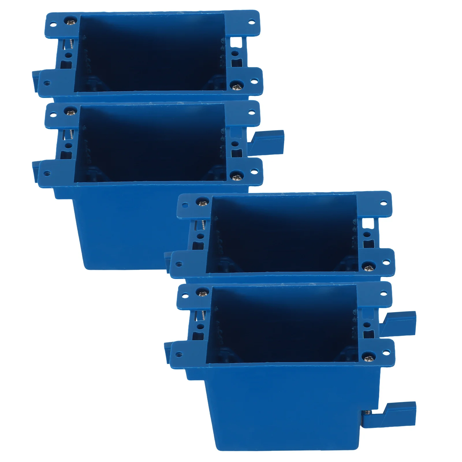 4 قطعة ملحقات مقبس التبديل صندوق مخرج مجوف للجدران البلاستيكية فلوش جبل صندوق كهربائي حل الأسلاك المخفية للجدران الجافة