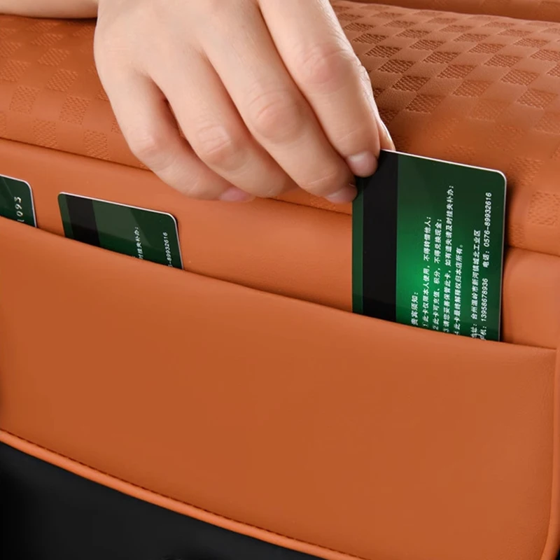 1Pc Premium Car Center Console Armrest Pad with Side Pocket Leather Heightening Mat for Honda Toyota BMW Volkswagen