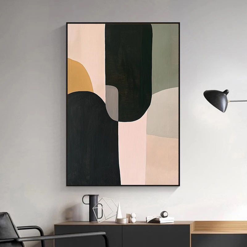 Morandi - colored decorative paintings, featuring artistic, minimalist and abstract color blocks for wall decoration