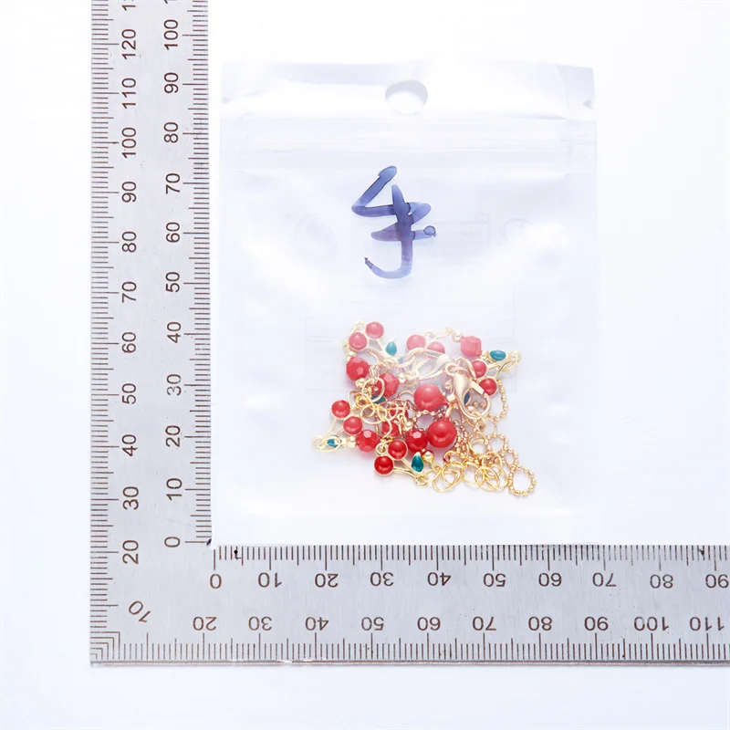 Nette Süße Rote Kirsche Kette Armband Halskette Für Frauen Vintage Gold Farbe Blume Obst Schlüsselbein Fußkettchen Hochzeit Schmuck – Detail 9