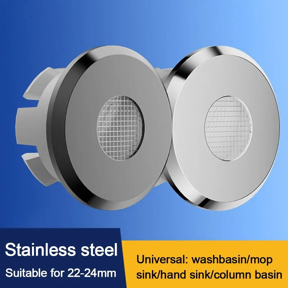 Stainless Steel Sink Overflow Covers Round Replacement Wash Basin Overflow Ring Plug Trim Ring Cap Kitchen Bathroom Supplies