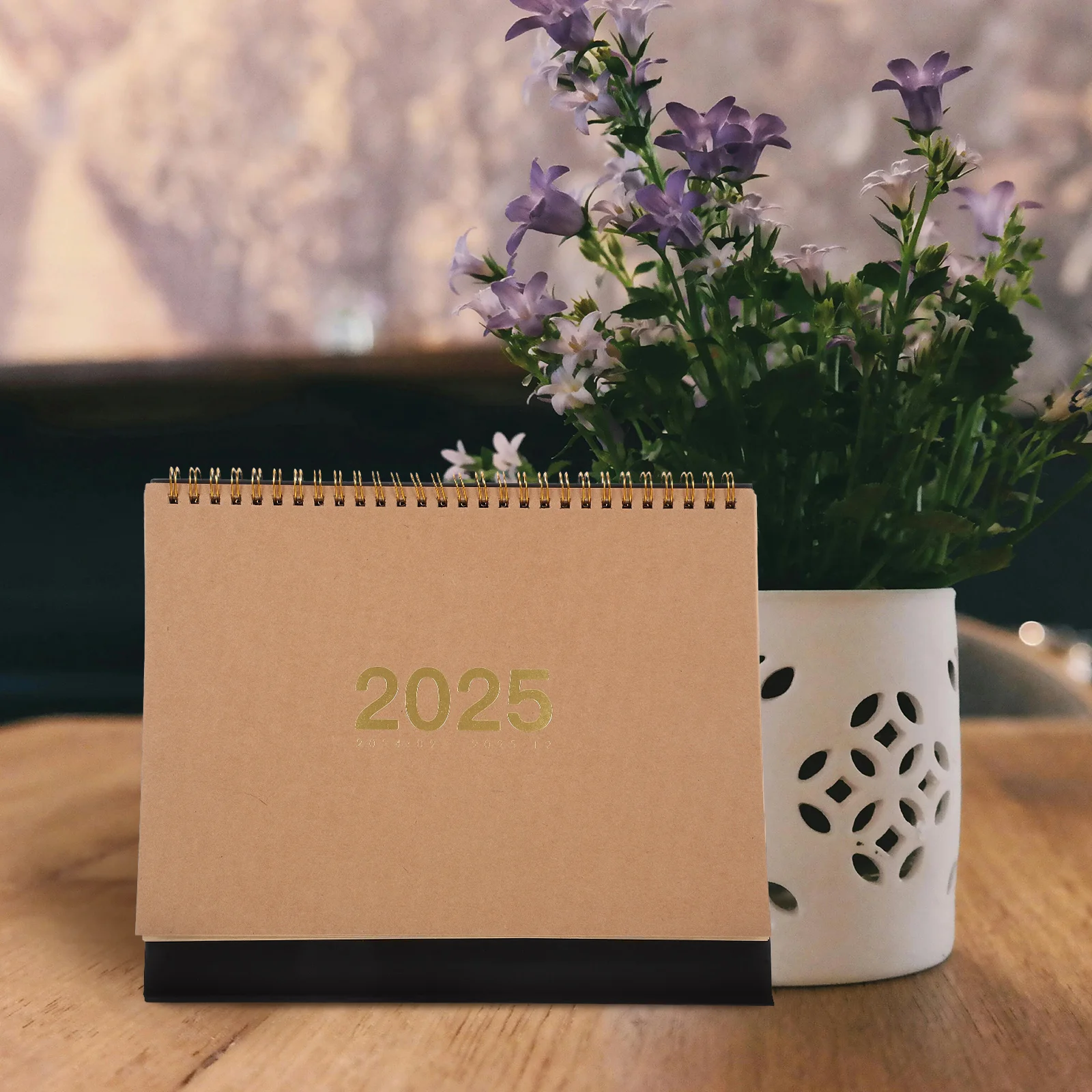 

2025 Desk Calendar Small Standing Desktop Compact with Notes Daily Academic