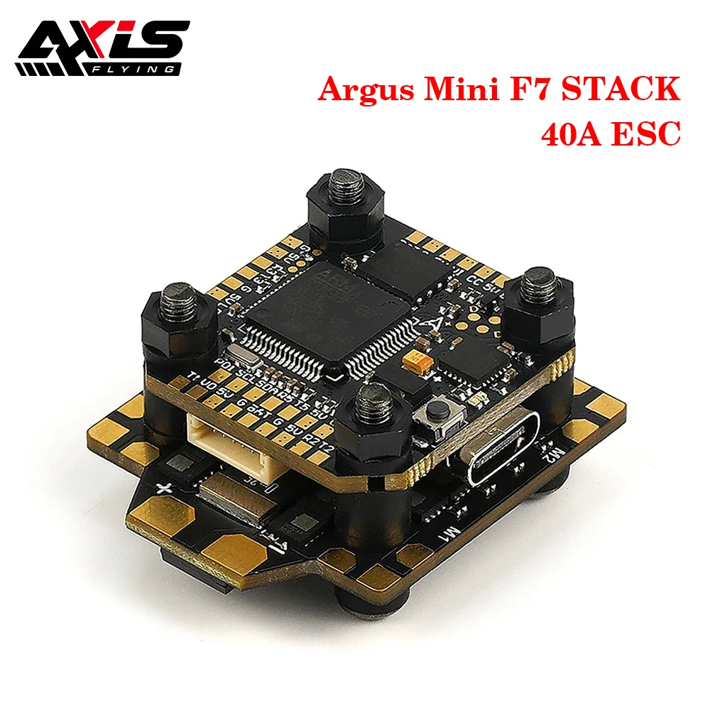 Axisflying Argus Mini F7 STACK MPU6000 F7 Flight Controller 40A ESC BLHeli32 4-6s Mounting Holes 20*20mm M2/M3 For RC FPV Drone