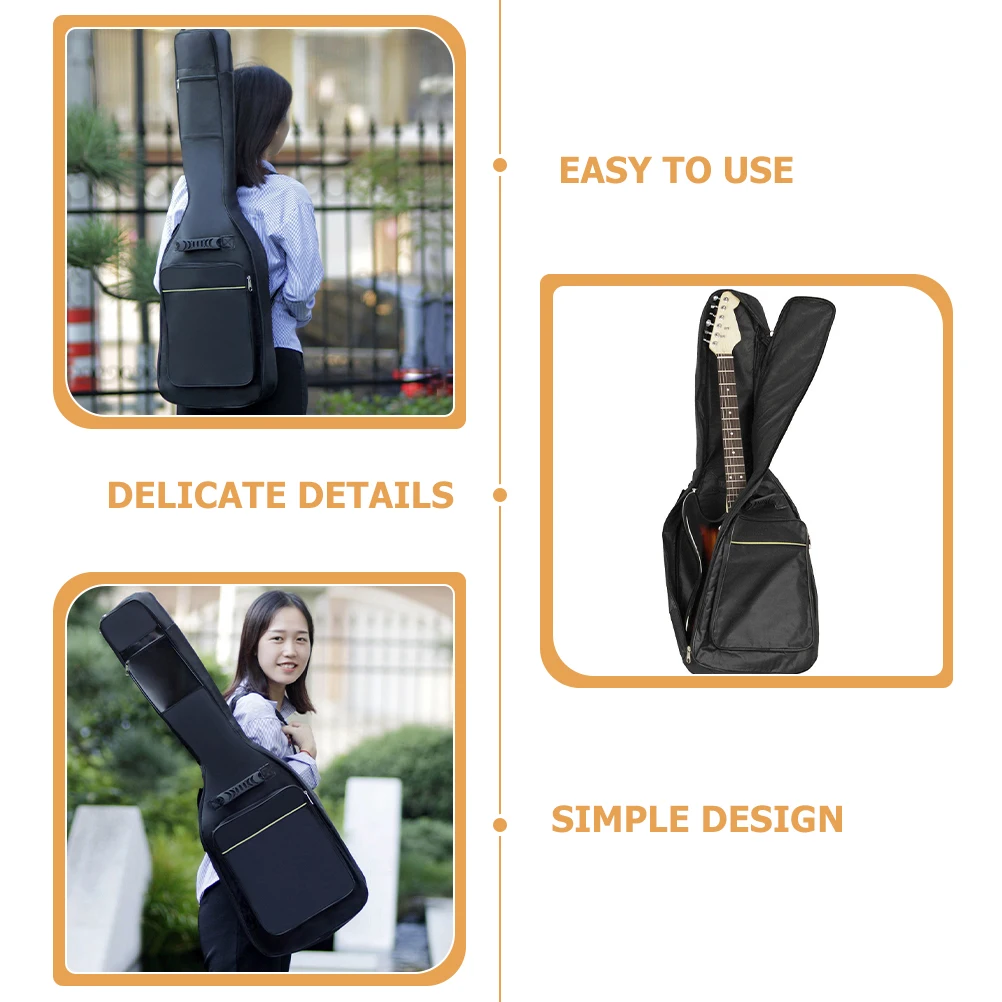 

Guitar Bag 38-41 Inch Oxford Cloth Waterproof Thickened Backpack Acoustic Classical Electric Guitar Storage Case Portable Pouch