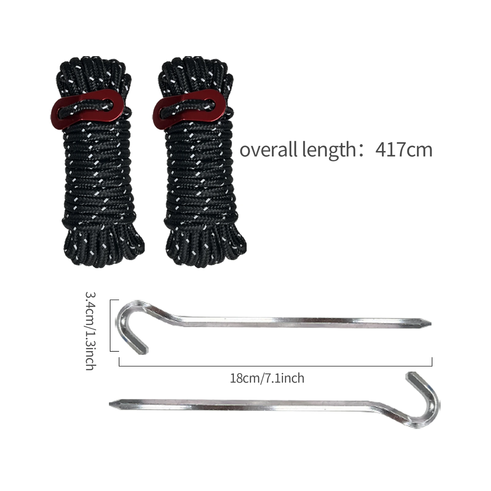 2,3 m verstellbare Camping-Planenstangen aus Aluminiumlegierung, teleskopierbar, tragbar, verstellbare Zeltstangen für Strand, Camping, Unterschlupf, Markise – Detail 12