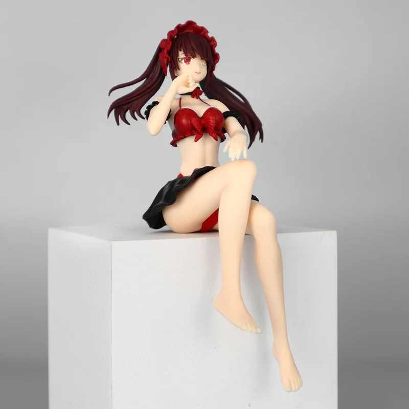 Anime Figure Tokisaki Kurumi Date A Live Swimsuit Noodle Stopper Sitting Pose Pvc Model Car Decor Desktop Ornament Birthday Gift - view 3