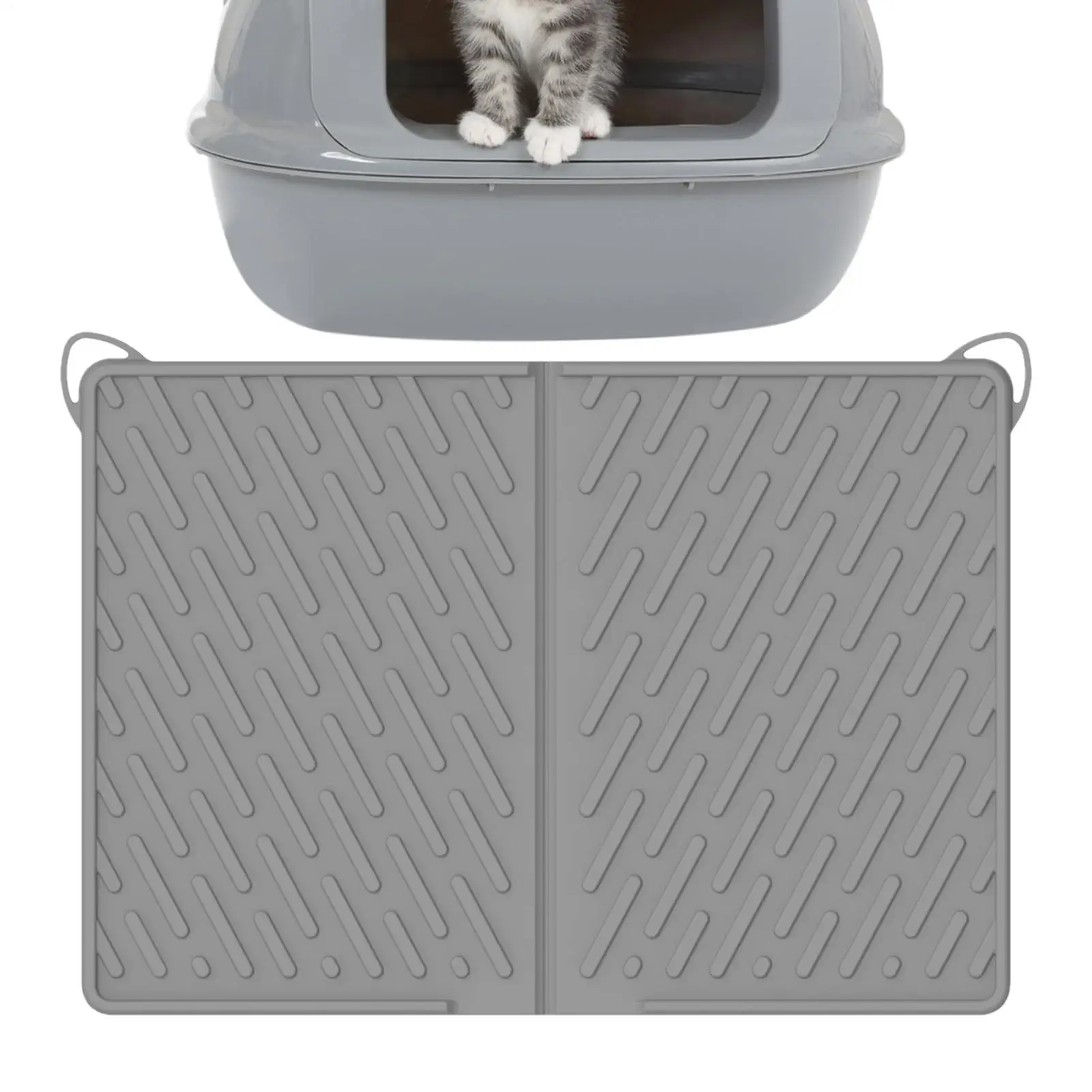 

Cat Mats For Litter Cat Litter Collection Mat 24 X17inches Scratch-Resistant Waterproof Pads For Indoor Corner Feeding Food