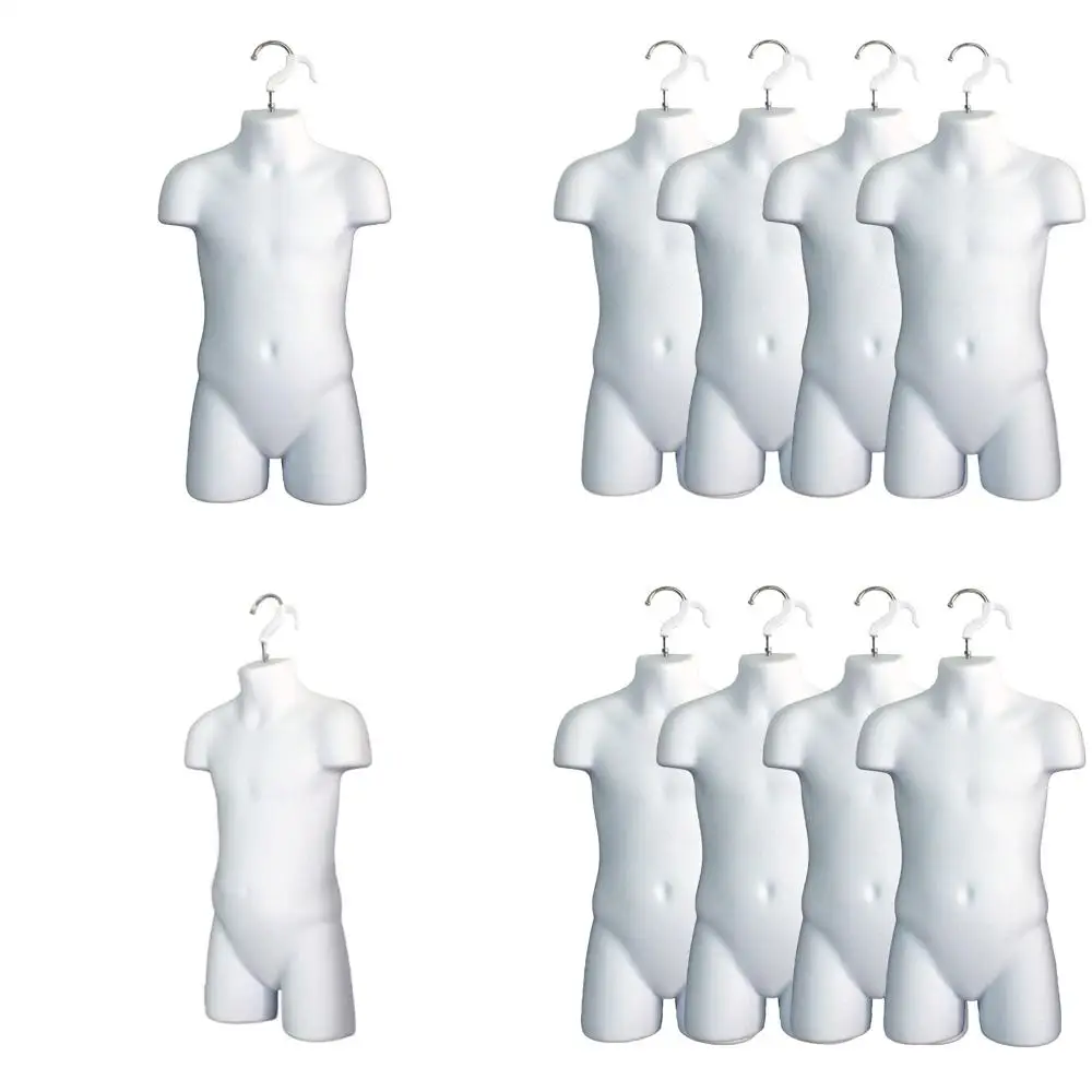 

White Child Dress Form Set, Stackable with Hanging Hook, 5T-7 Size for T-Shirt Displays and Design