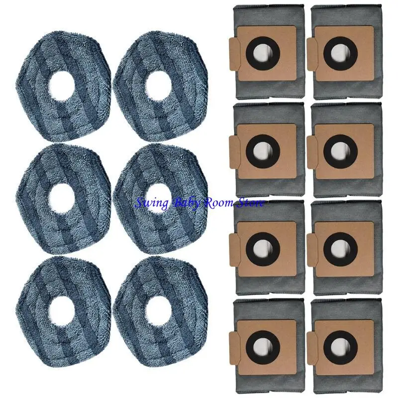 

K1AD Automated Robot Vacuum Include 6 Mop Pads And 8 Efficient Dust Bags for X10