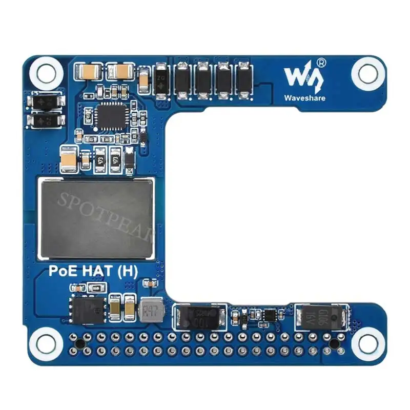 Raspberry Pi 5 PoE MINI HAT (H) 5V / 5A Power over RJ45 Ethernet 802.3af/at Moudle for Pi5 / CM5 Waveshare PoE HAT