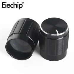 10PCS WH148 15*17mm Potentiometer Knob Cap Black Aluminum Alloy Knob Caps for Rotary Switch Volume Control Knob