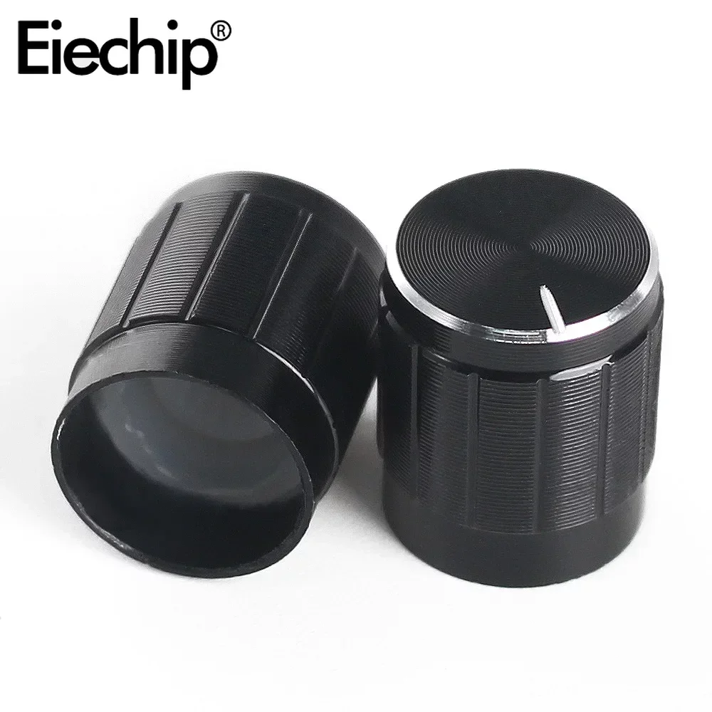 10PCS WH148 15*17mm Potentiometer Knob Cap Black Aluminum Alloy Knob Caps  for Rotary Switch Volume Control Knob