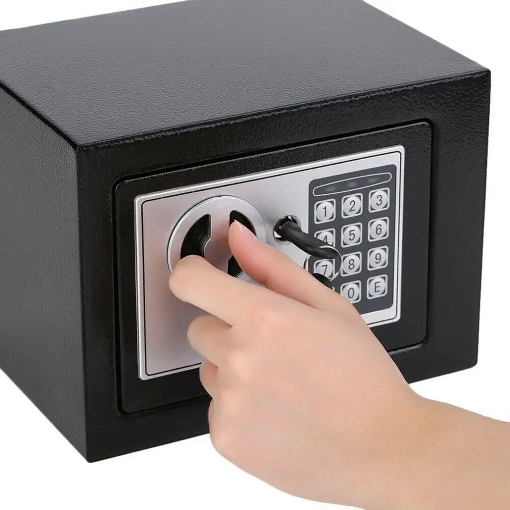 6.4L Steel Digital Safe Box Digital Electronic Password Lock Safe Box Money Security Storage for Home Cash Deposit Jewelry Gun