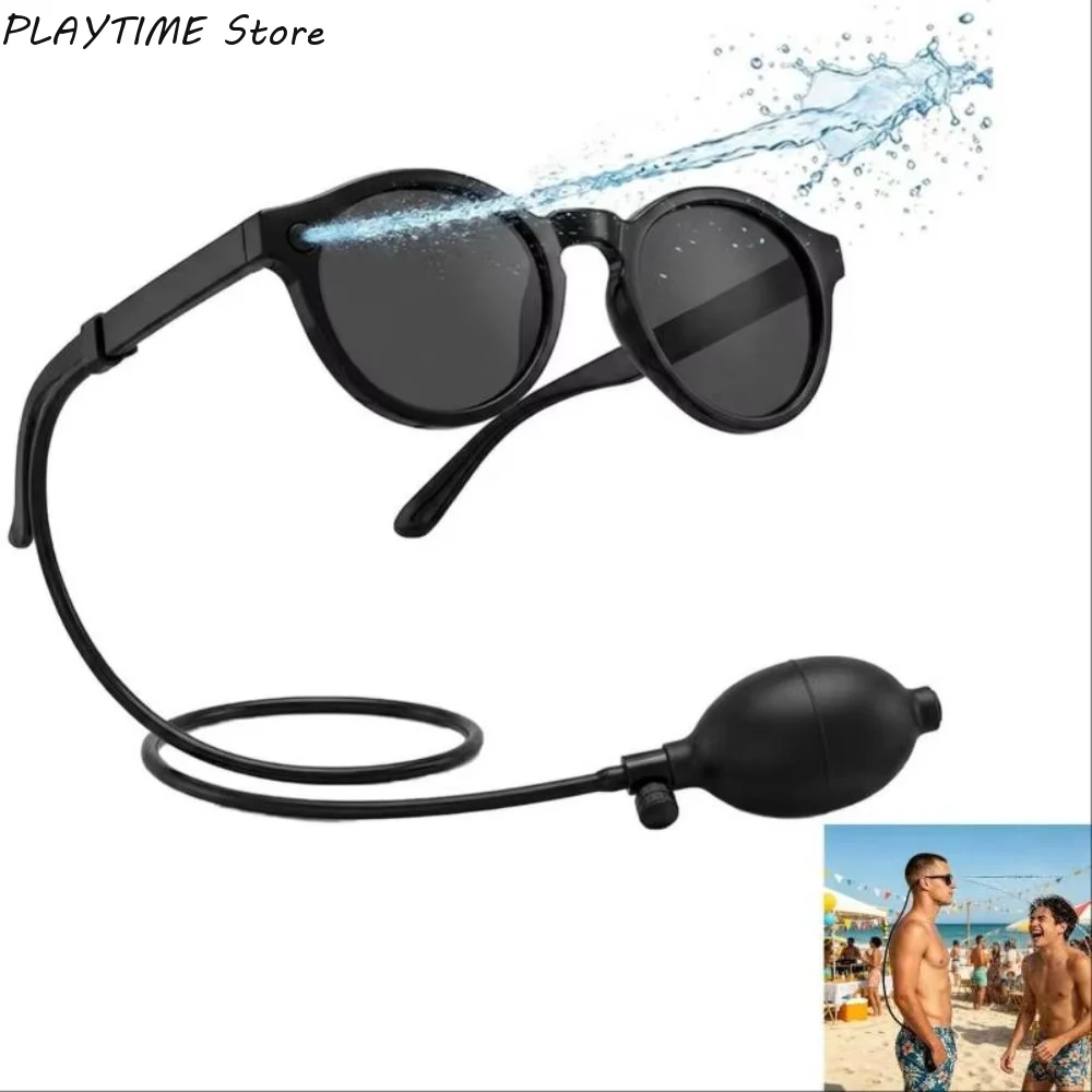 Invisible Water Design Sprinkling Sunglasses Creative Prank Funny Spraying Joke Gift 90ml Water Shooting Gag Toy Party Activity