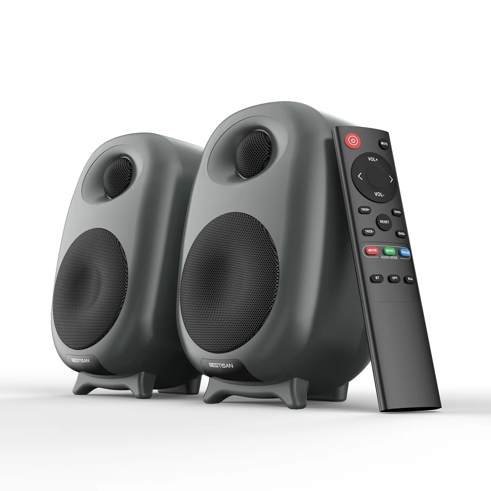

New Bestisan SR06 3-inch 2.0CH Hi-Fi Active Bluetooth Speaker For Bookshelf Stereo High-end Home Theater Audio System