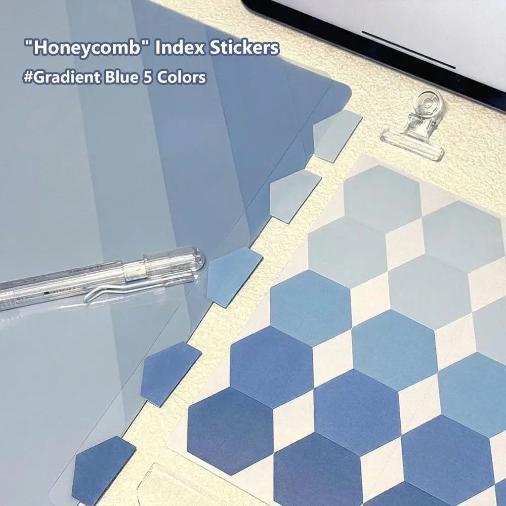 96pcs Honeycomb Index Tabs Double-Sided Writable Gradient Color Arrow Sticky Notes Foldable Double-sided Writable Tabs