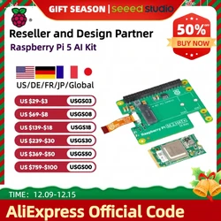 Raspberry Pi 5 AI Kit, 26 TOPS 13 TOPS, Hailo AI Acceleration Module, Raspberry Pi M.2 HAT , 13Tops Computing Power