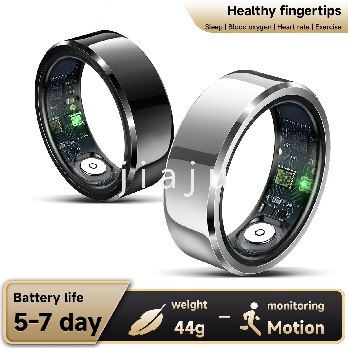 

New R6 smart ring heart rate blood oxygen sleep monitoring tracking ring IP68 waterproof health