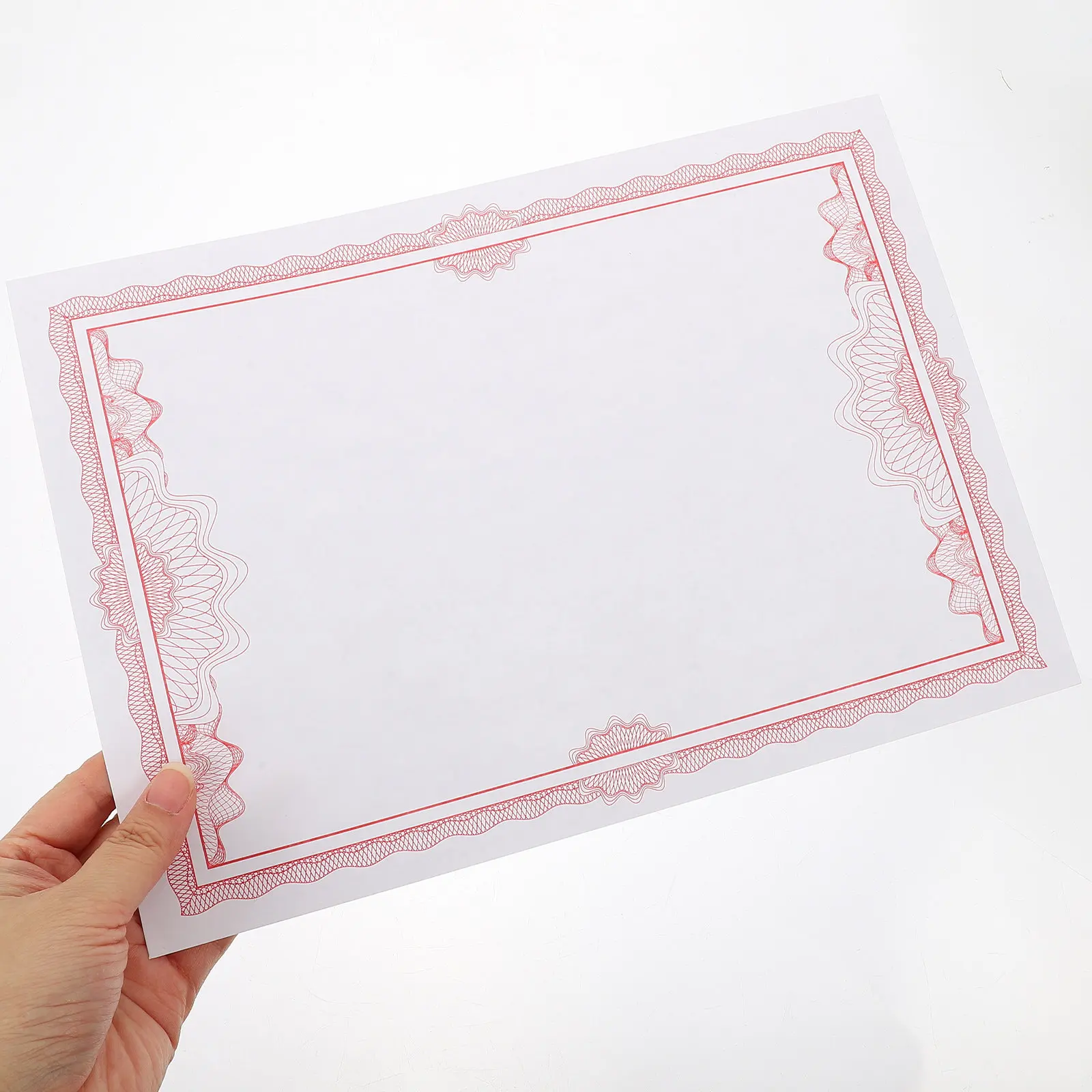 

50 листов бумаги для печати сертификатов, пустые бланки наградных сертификатов для школы, офиса, поощрения сотрудников, зачисления в учреждение, с цветочным узором