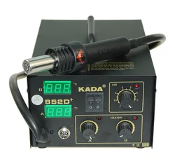 Ar quente solda ferro SMD estação de solda, retrabalho estação de soldador, SMT barato, venda quente, KADA 852D, 220V, 110V, venda quente