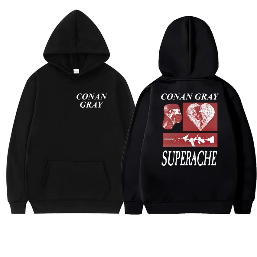 

Fashion Conan Gray Limited Vintage Double Sided print Hoodie Unisex vintage Fleece Winter pullovers Men women Casual Sweatshirt