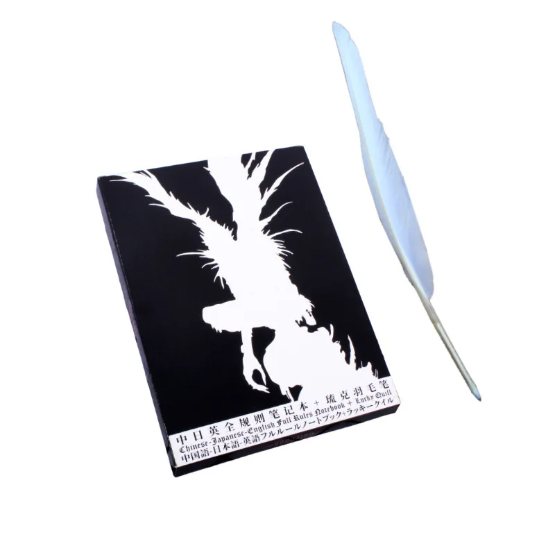 Anime Peripheral Notebook Death Notebook With Feather Pen Deathnote Manga Exhibition  Stationery