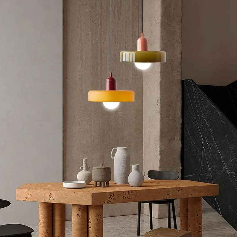 Nordic E27 Glass Chandelier Lamps Pendant Lighting Fixtures for Bedside Bedroom Interior Suspended Hanging Pendant Light Kitchen